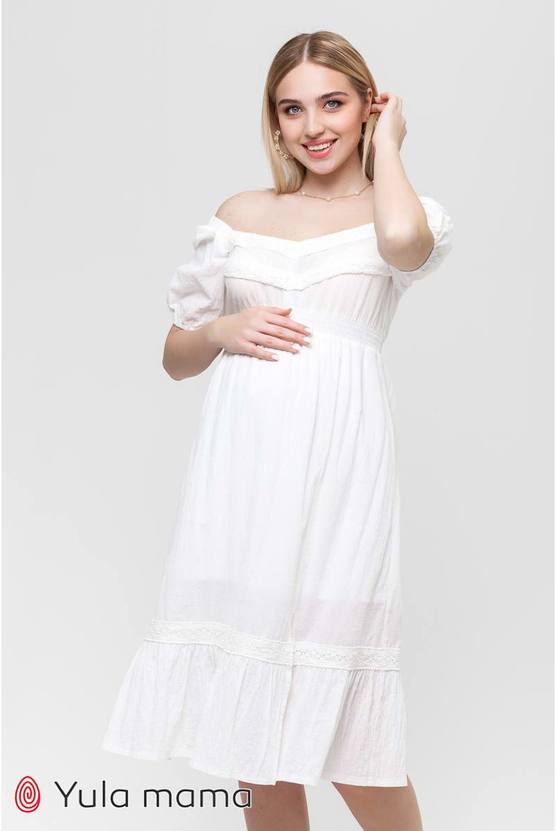 Платье Blanche молочный для беременных и кормления