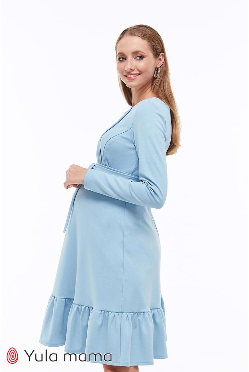Платье Michelle голубой для беременных и кормящих