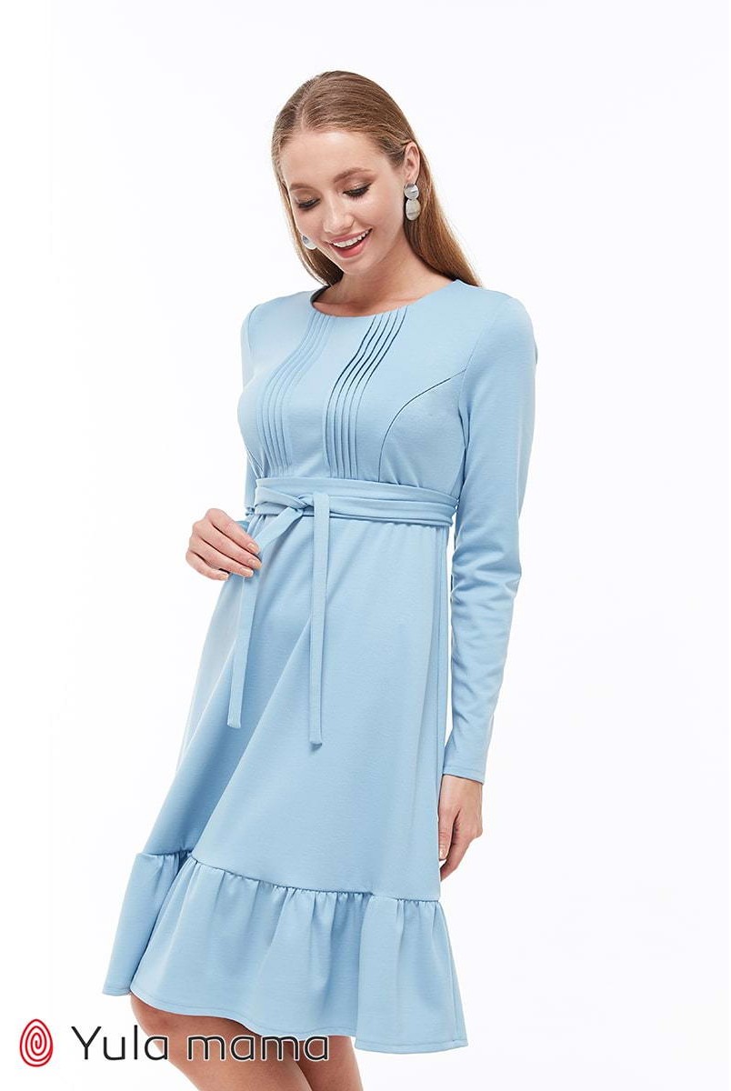 Платье Michelle голубой для беременных и кормящих