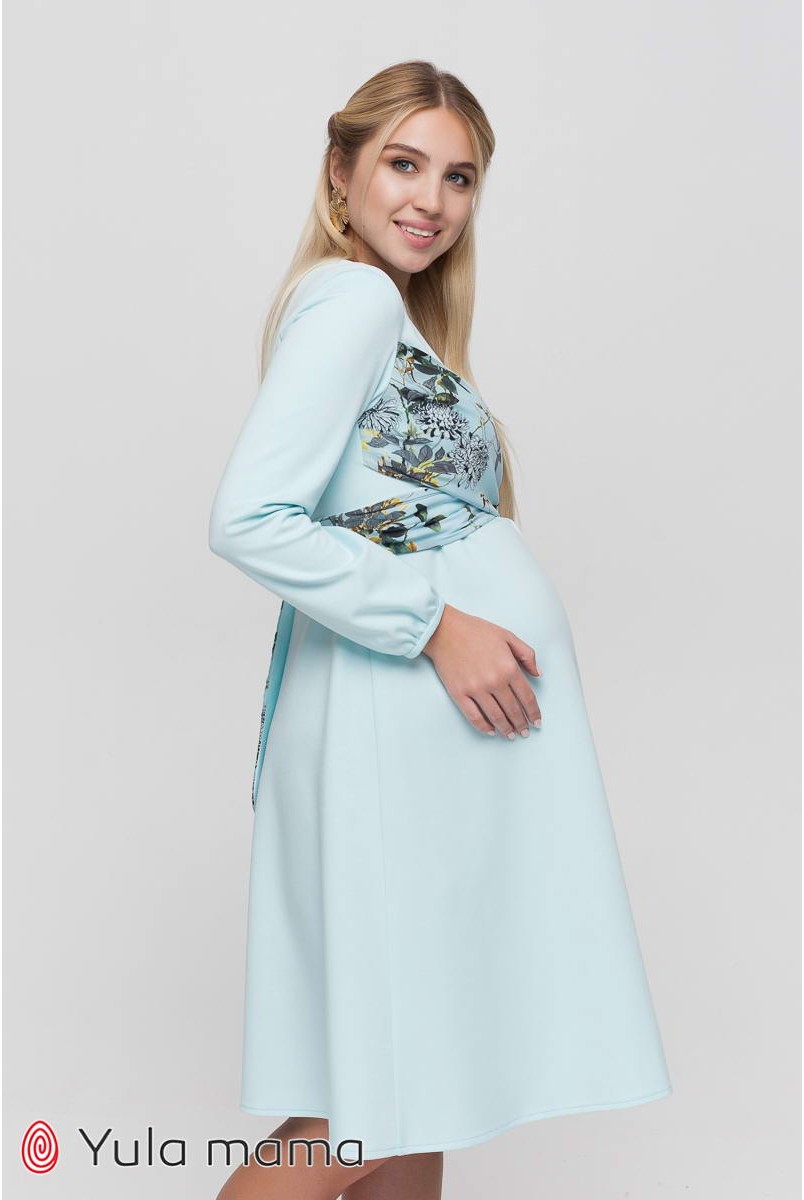 Платье Magnolia нежно-голубой для беременных и кормления