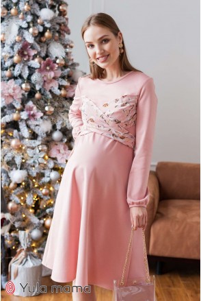 Сукня Magnolia пудра для вагітних і годування