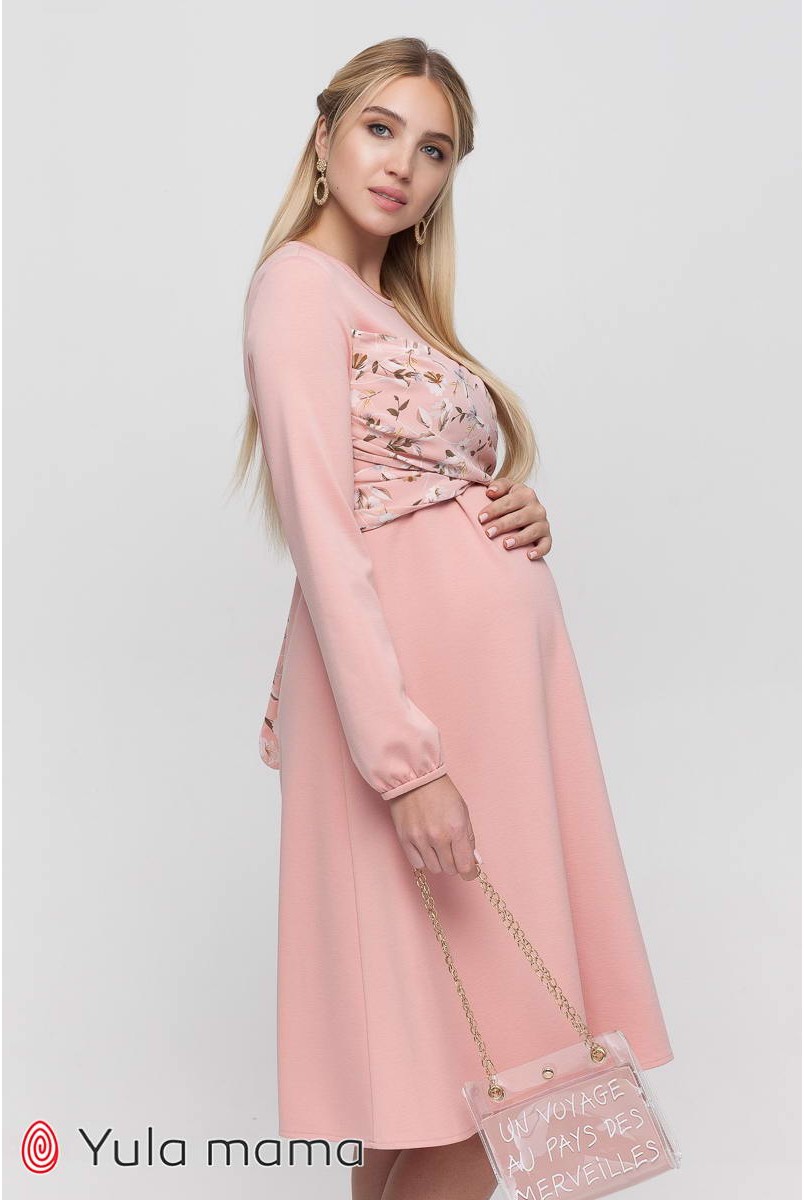Платье Magnolia пудра для беременных и кормления