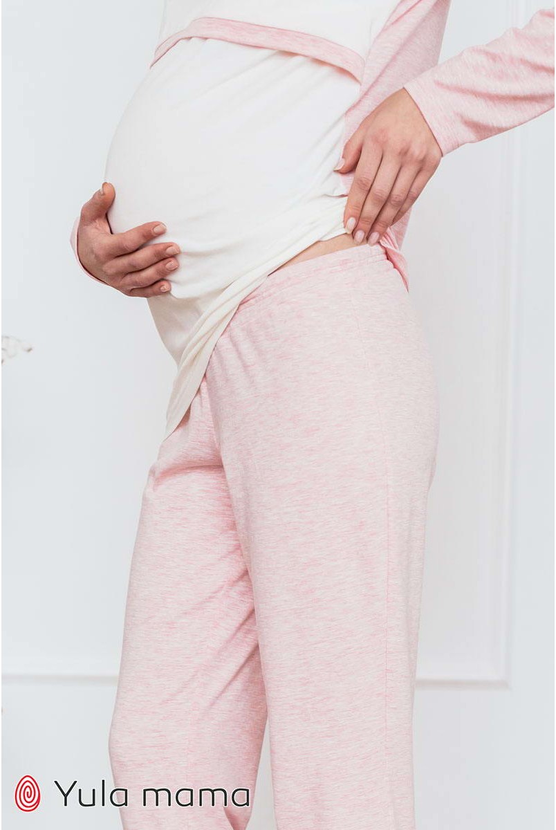 Піжама Milena рожевий меланж для вагітних і годування