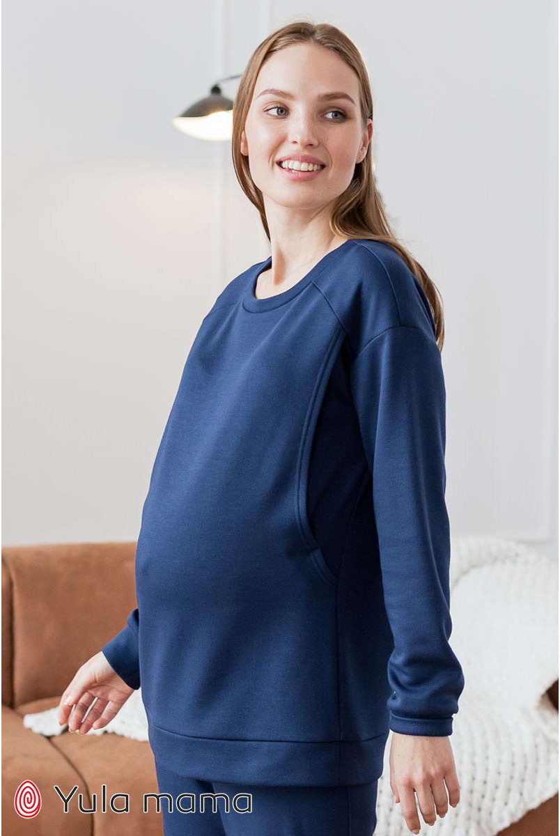 Піжама Wendy темно-синій для вагітних і годування