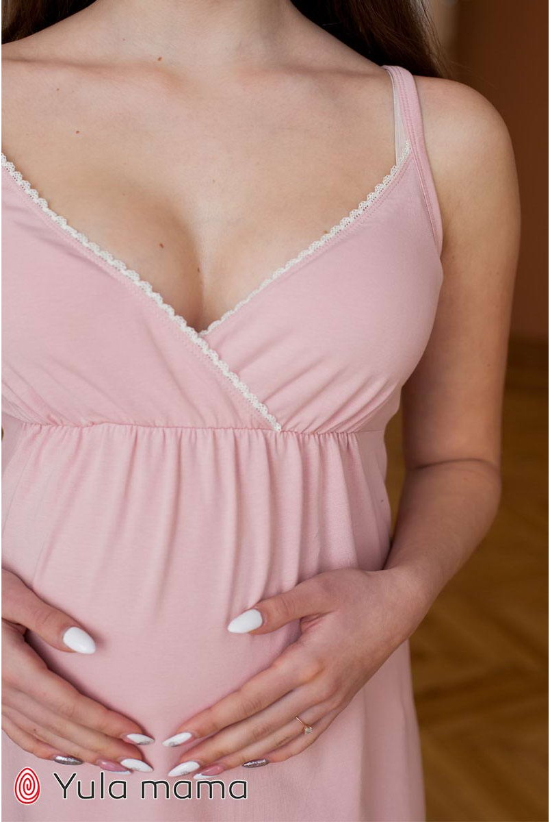 Ночная сорочка Viola NW-1.10.3 пудра для беременных и кормления
