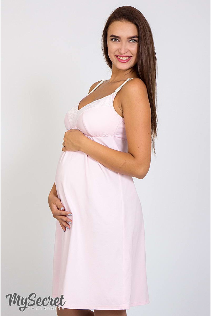 Ночная сорочка Monika new бледно-розовый для беременных и кормления