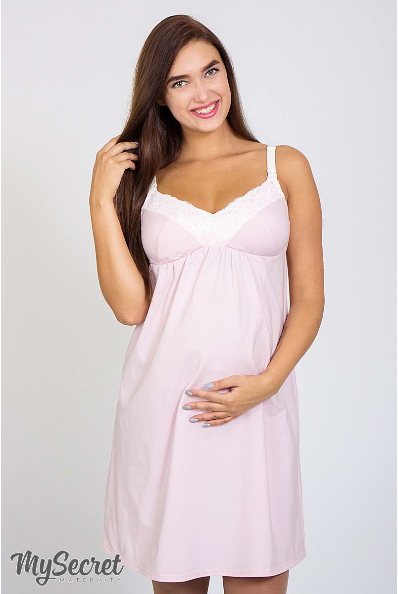 Ночная сорочка Monika new бледно-розовый для беременных и кормления