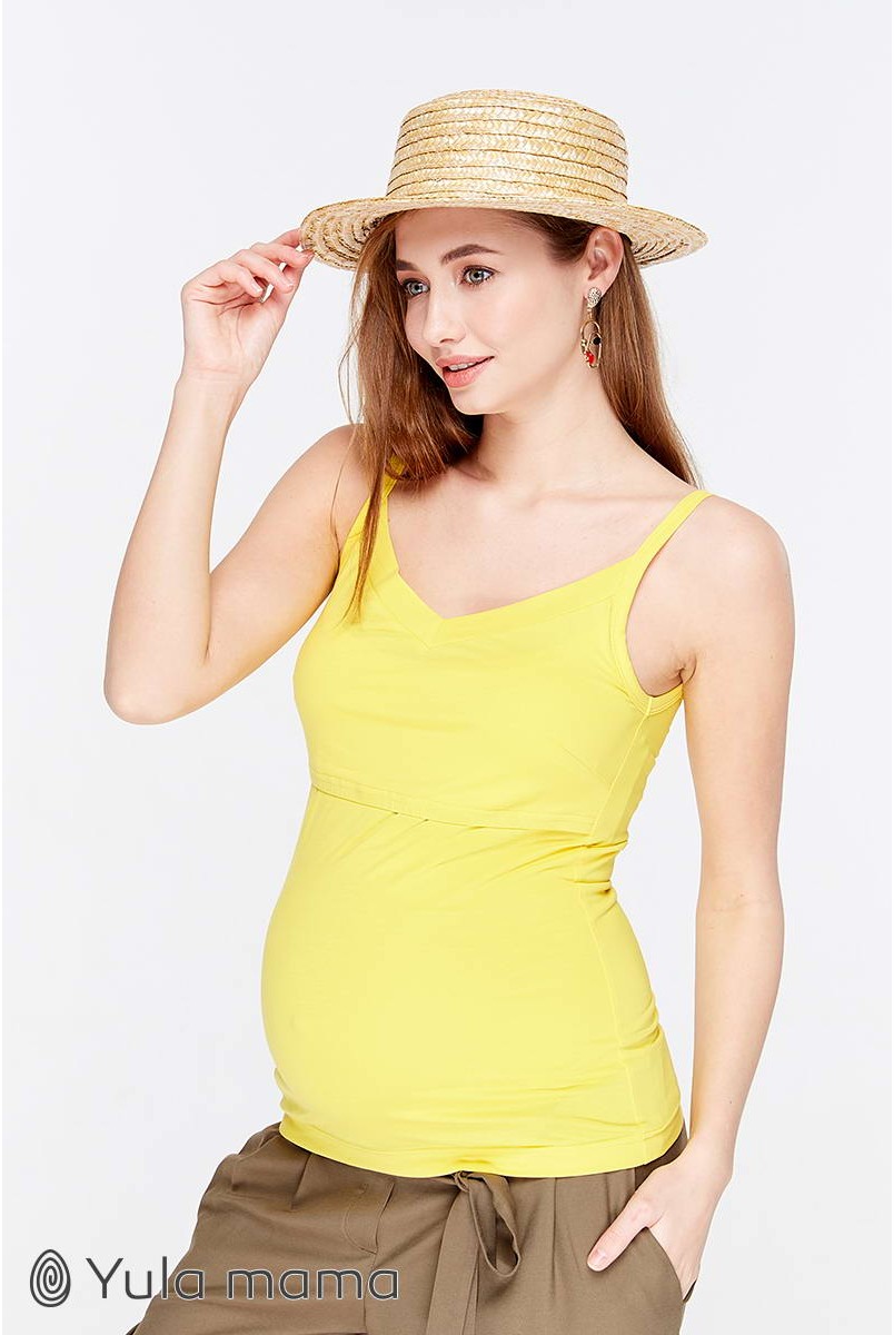 Майка May желтый для беременных и кормящих