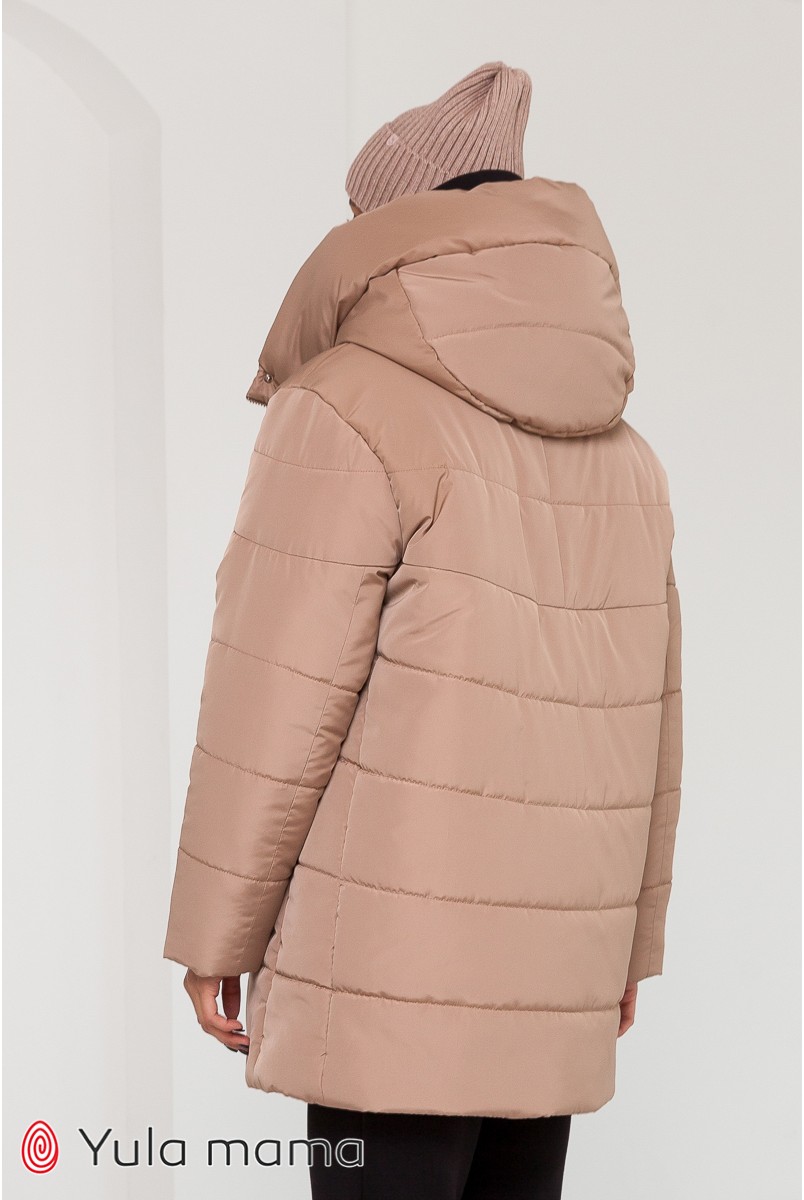 Зимова куртка для вагітних Юла мама Kimberly беж