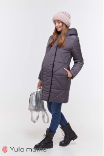 Зимове тепле пальто ANGIE графіт для вагітних