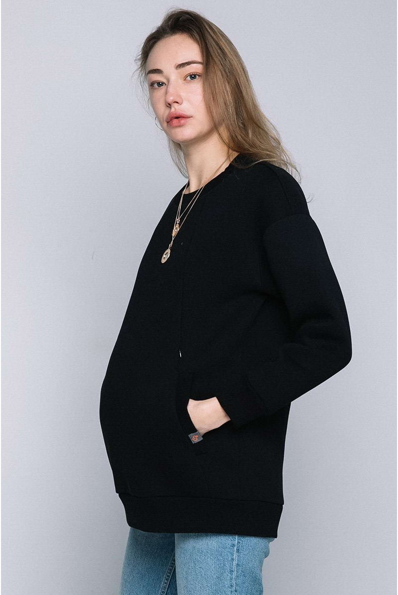 Свитшот для беременных и кормления Черный