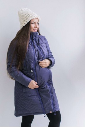 Зимняя слингокуртка 3 в 1 Грей для беременных и слингоношения