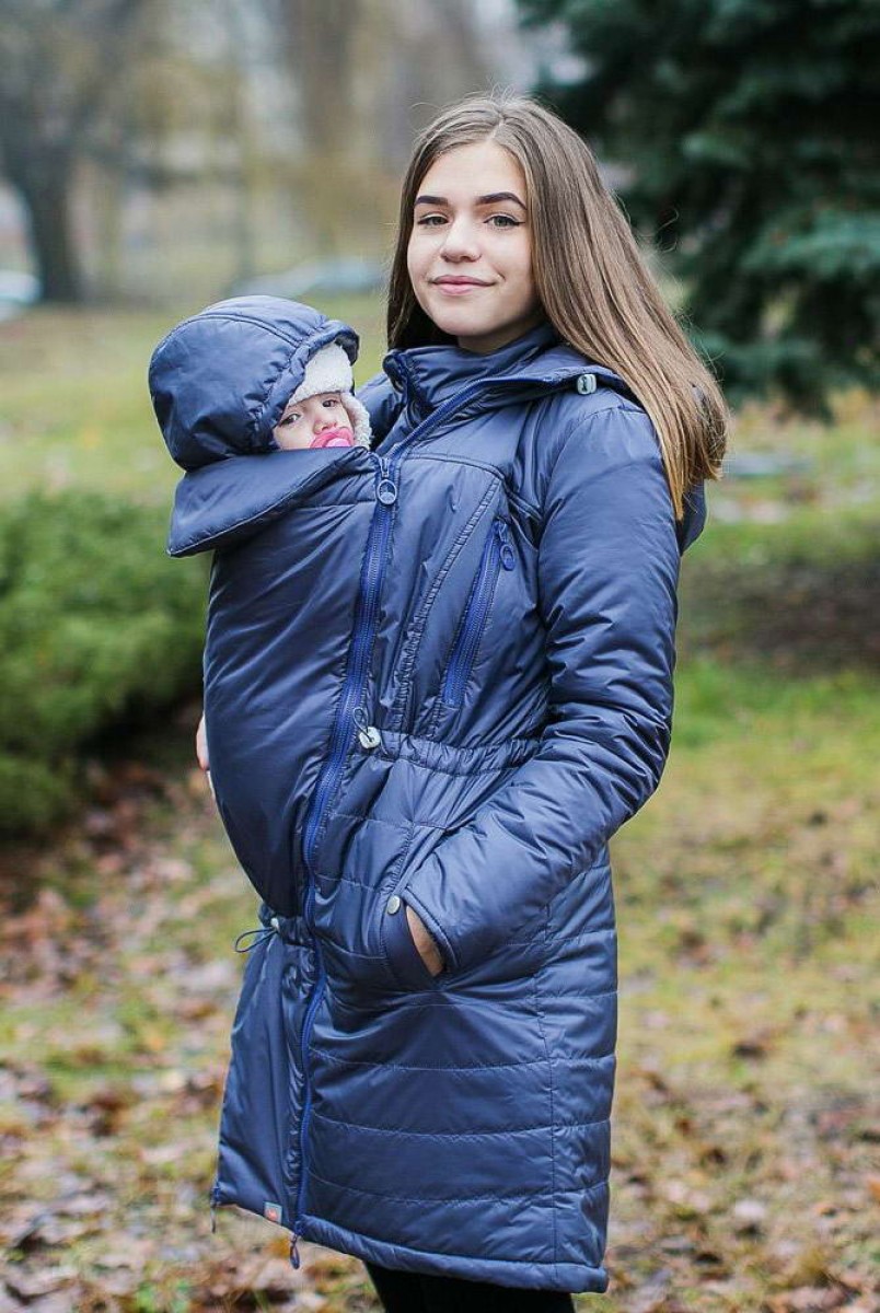 Зимняя слингокуртка 3 в 1 Грей для беременных и слингоношения