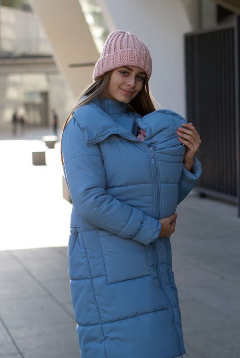 Зимняя слингокуртка 3 в 1 Блу для беременных и слингоношения