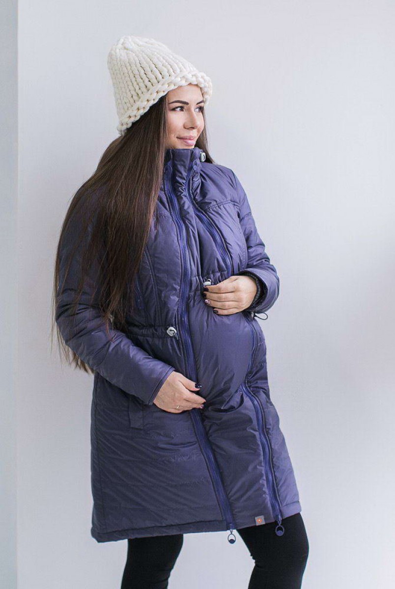 Зимняя куртка для беременных 2 в 1 - Грей