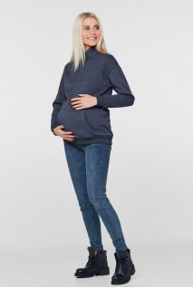 Худи с карманами Vancouver (деми) для беременных Антрацит