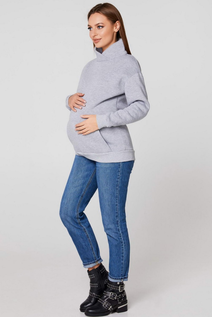 Худі з кишенями Vancouver (Демі) для вагітних Меланж