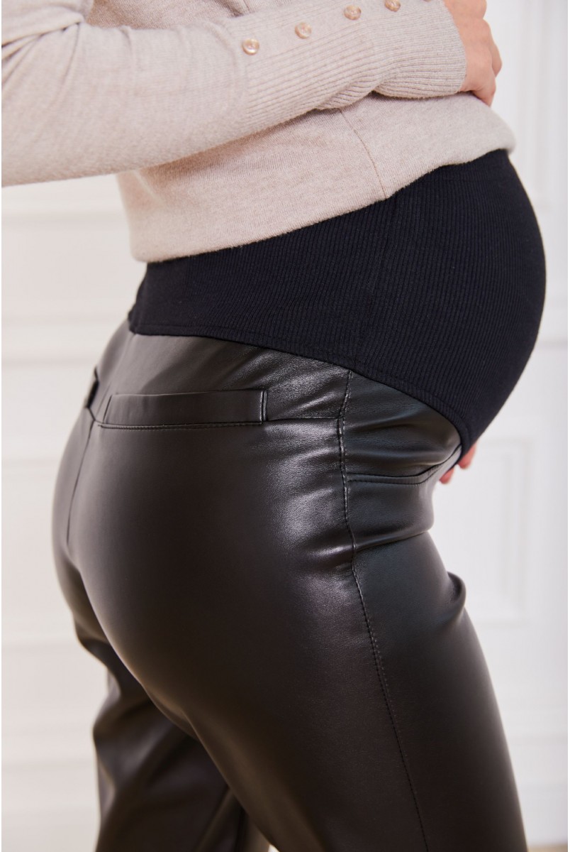 Кожаные брюки для беременных Lullababe Birmingham LB10BM136 черный