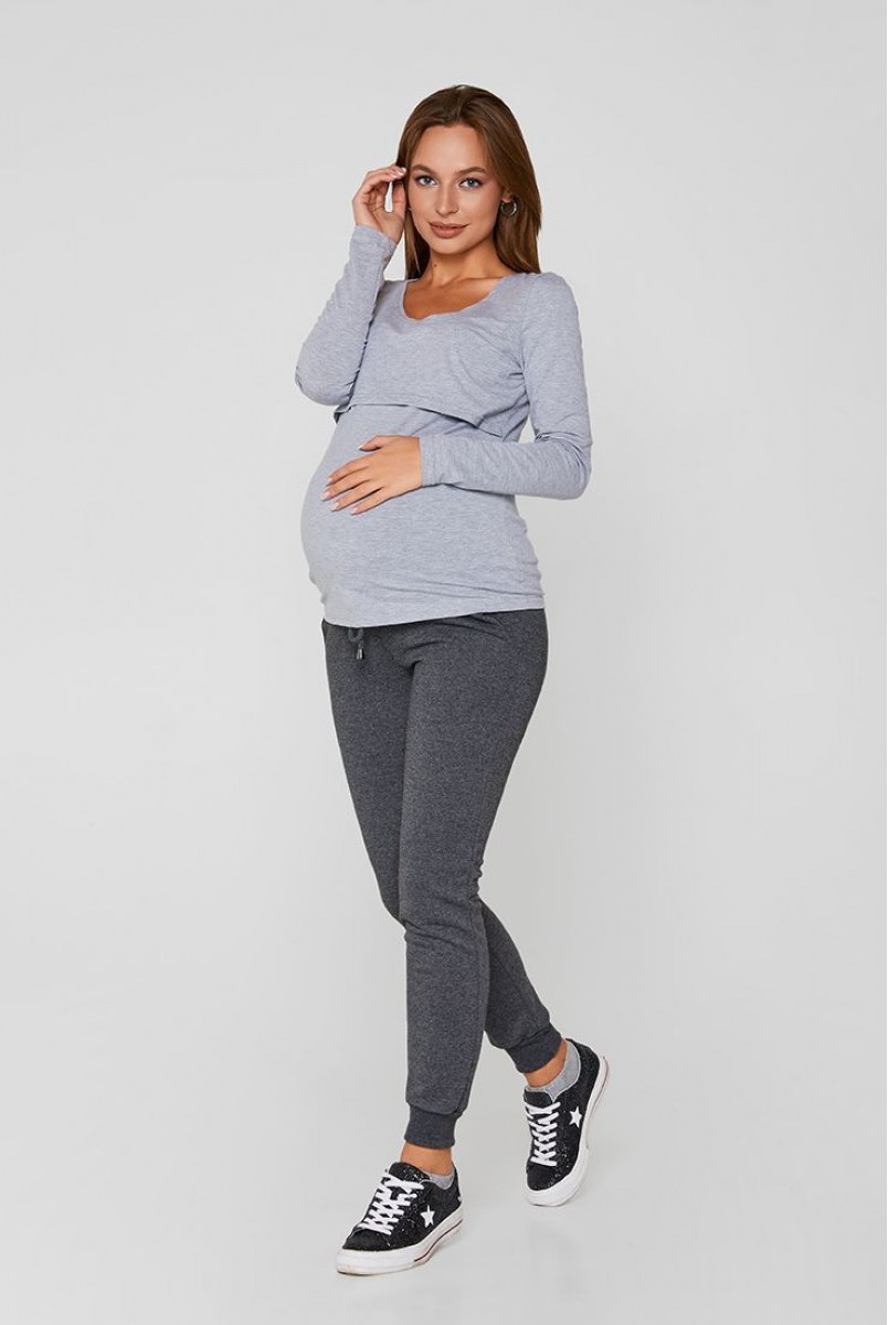 Спортивные штаны для беременных (зима) Lullababе Vancouver LB10VN101-WN антрацит