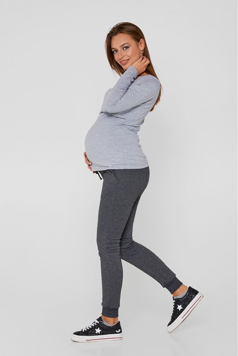 Спортивные штаны для беременных (зима) Lullababе Vancouver LB10VN101-WN антрацит