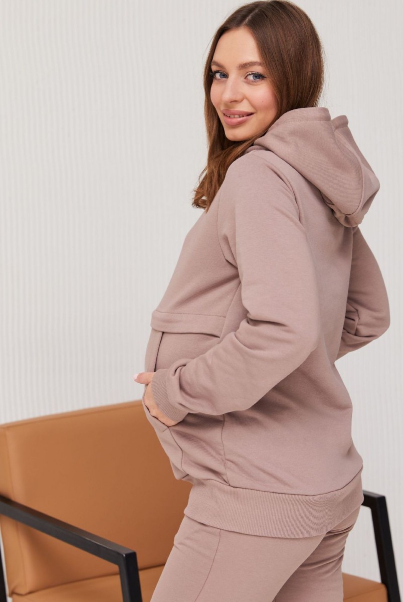 Спортивный костюм (деми) для беременных и кормления Lullababe Kutaisi LB07KT140-DM бежевый