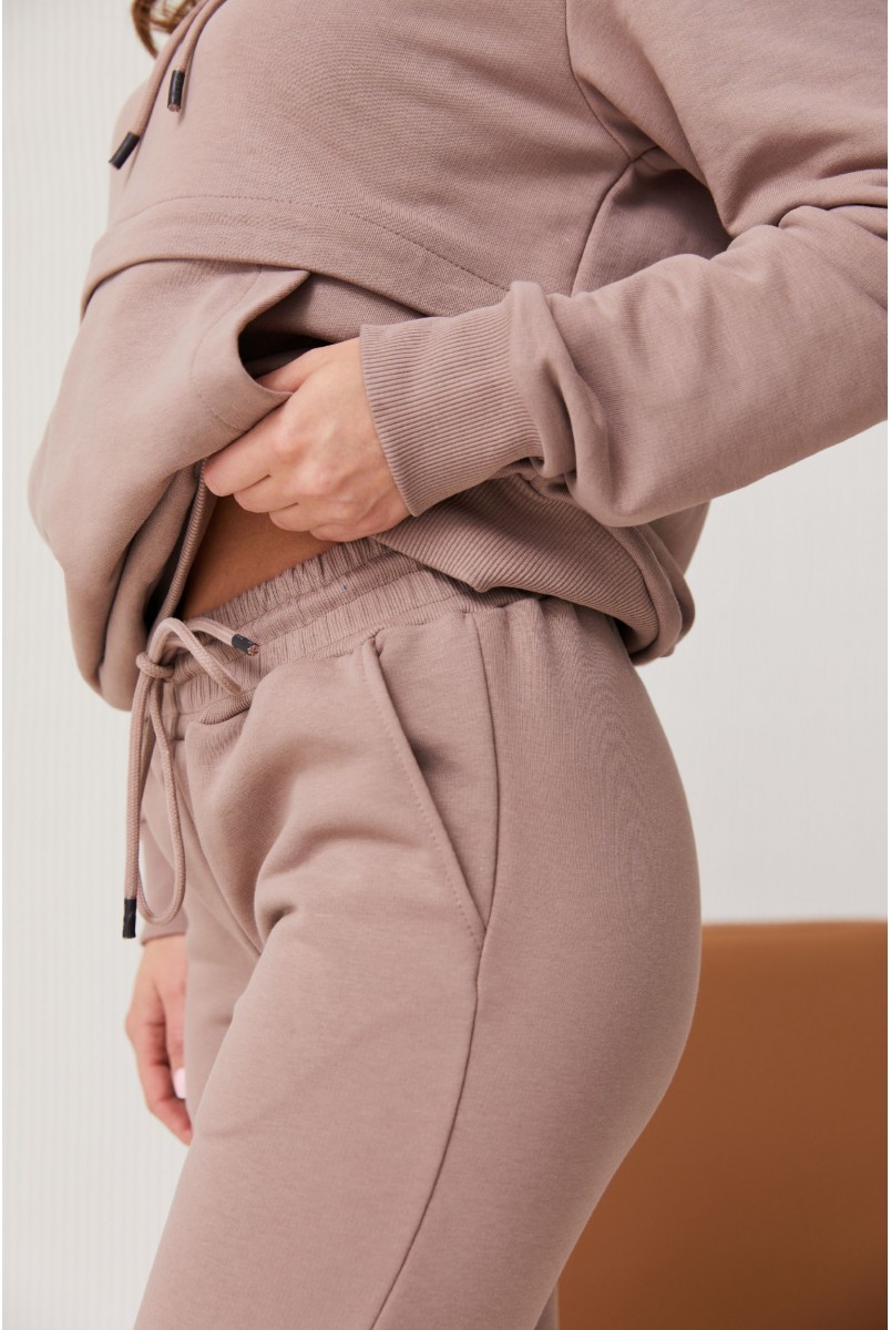 Спортивний костюм (демі) для вагітних та годування Lullababe Kutaisi LB07KT140-DM бежевий