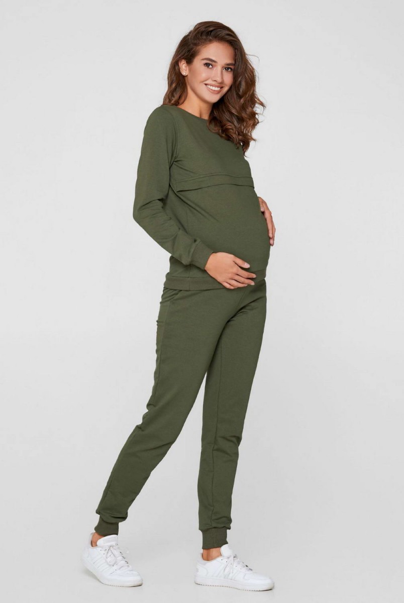 Базовый костюм Detroit хаки для беременных и кормления