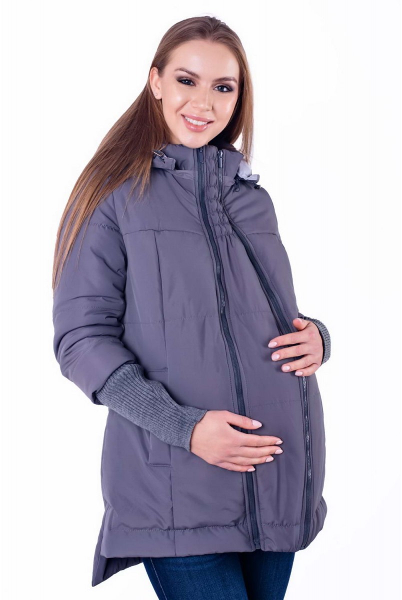 Демисезонная слингокуртка 3 в 1 Nurmes темно-серый для беременных
