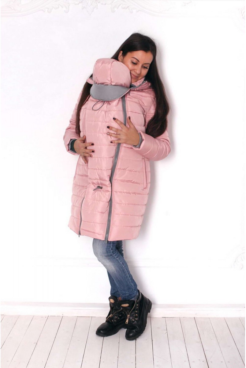 Зимняя слингокуртка 3 в 1 Dresden Розовый для беременных