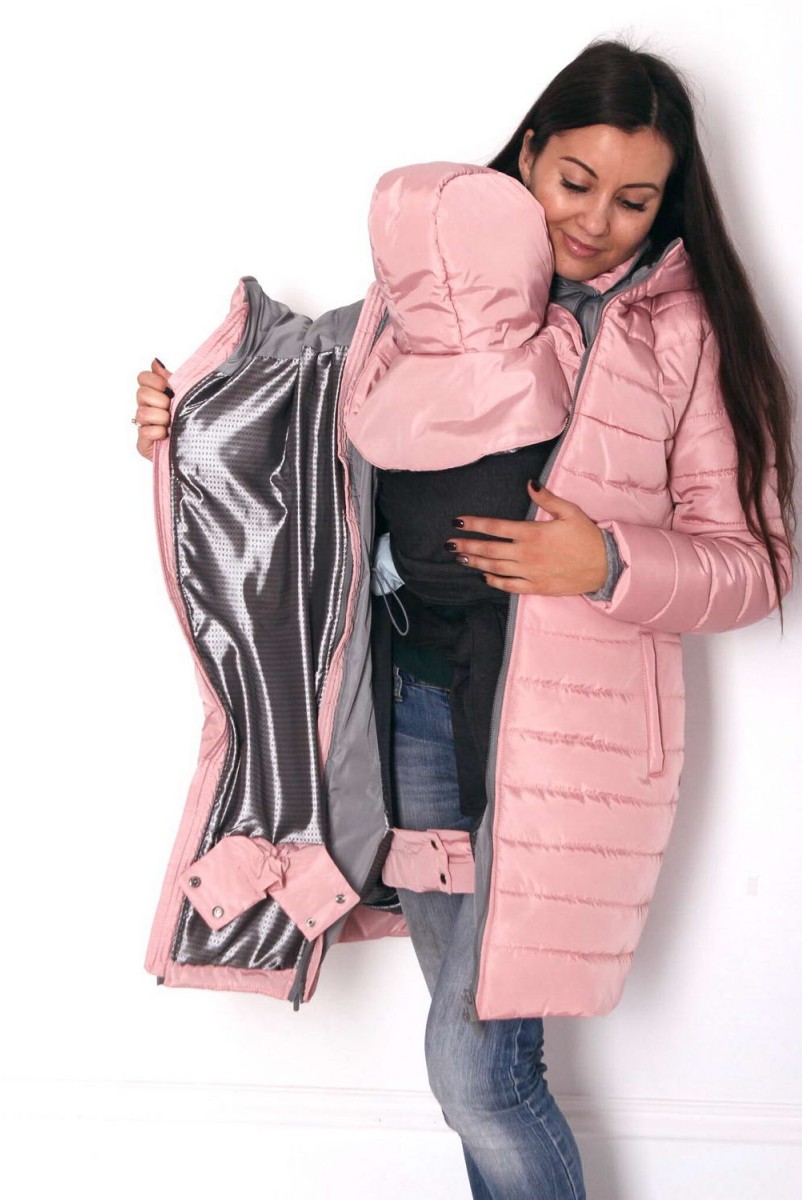 Зимняя слингокуртка 3 в 1 Dresden Розовый для беременных