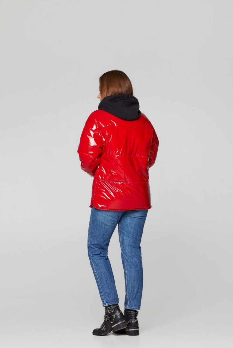 Демисезонная лаковая куртка Zaragoza красный для беременных