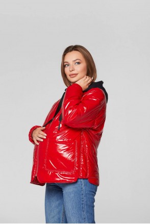 Демісезонна лакова куртка Zaragoza червоний Для вагітних