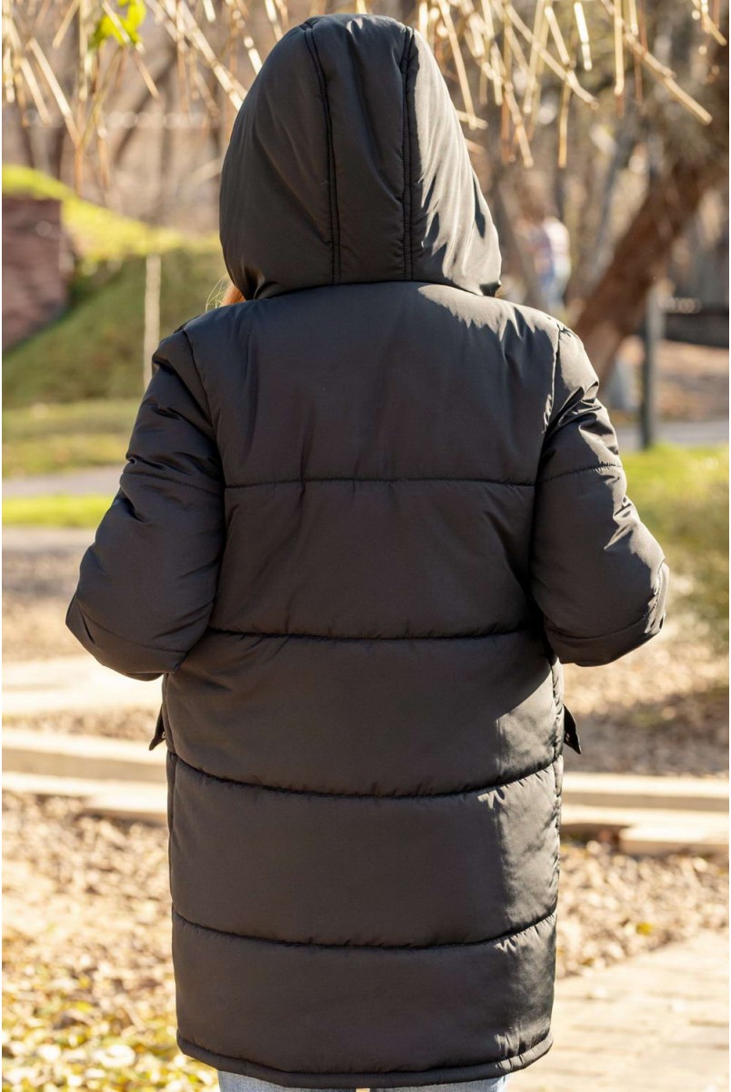 Зимняя слингокуртка 3в1 Alaska черный для беременных