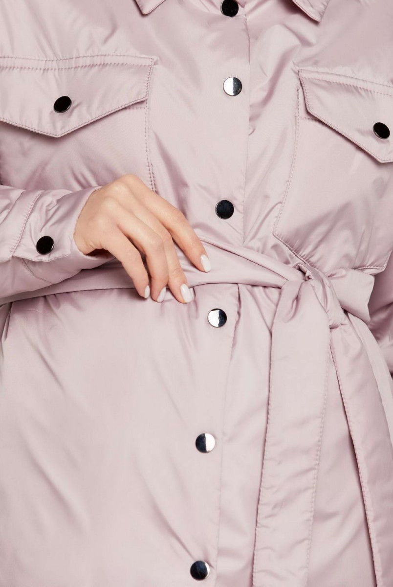 Демісезонна куртка-сорочка Alabama пудра для вагітних