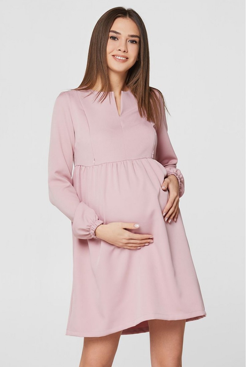 Платье Genoa пыльная роза для беременных и кормления