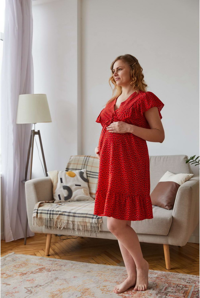 Платье Montana красный для беременных