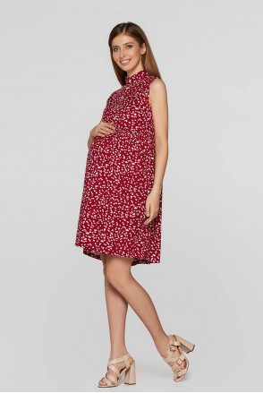 Платье летнее Sofia бордовый для беременных и кормления