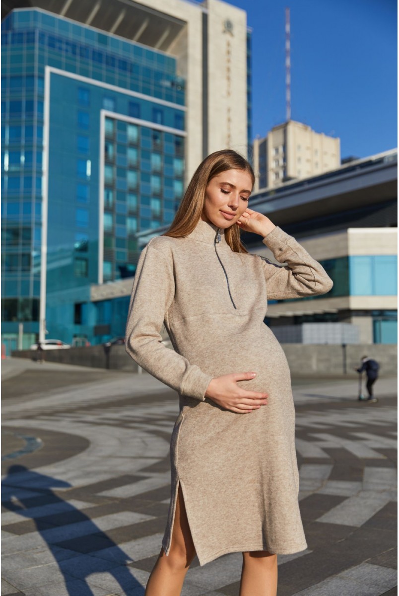 Платье для беременных и кормления Lullababe Virginia LB05VG140 бежевый