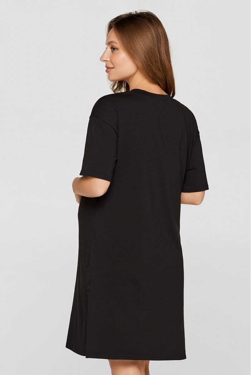 Нічна сорочка Alicanto Чорний Для вагітних