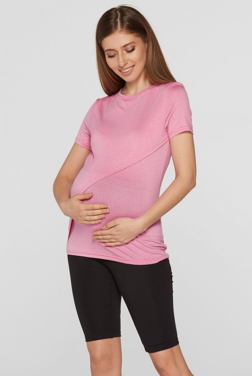 Футболка Valencia розовый для беременных и кормления
