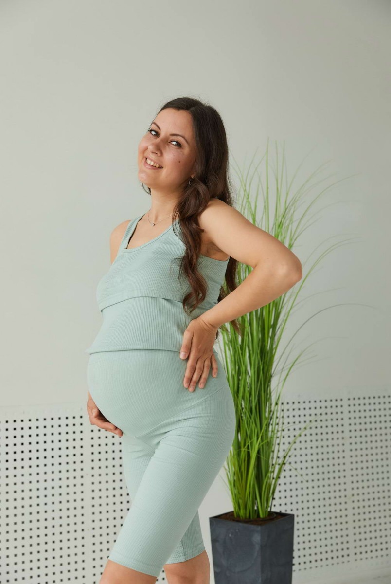 Майка для вагітних і годування Lullababe Parma оливковий