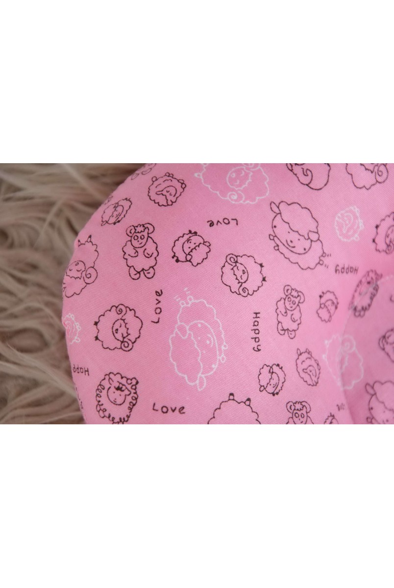 Подушка для новонароджених "Баранці" малинові