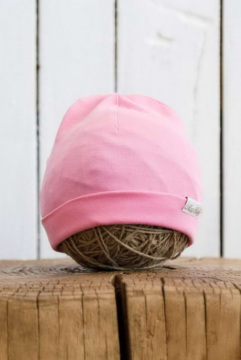 Трикотажная шапка Klin розовая