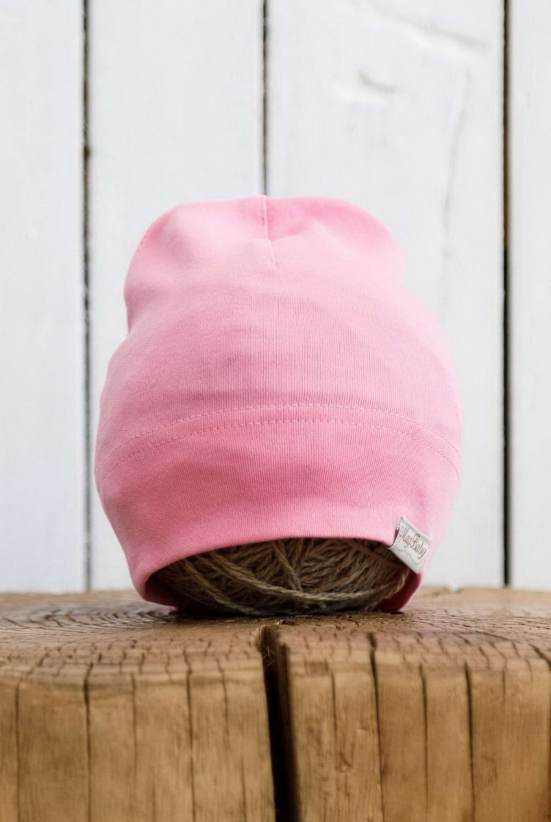 Трикотажная шапка Klin розовая