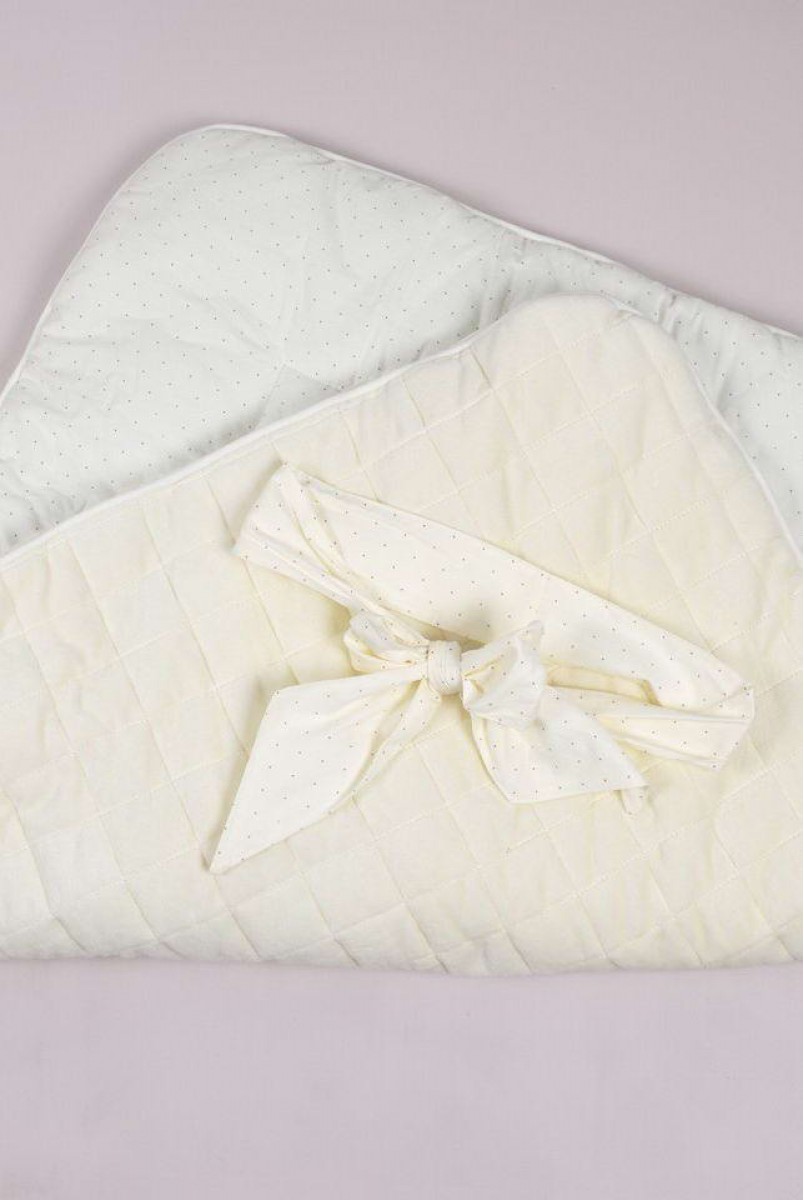 Демисезонный велюровый конверт-одеяло "Tessera" ванильный
