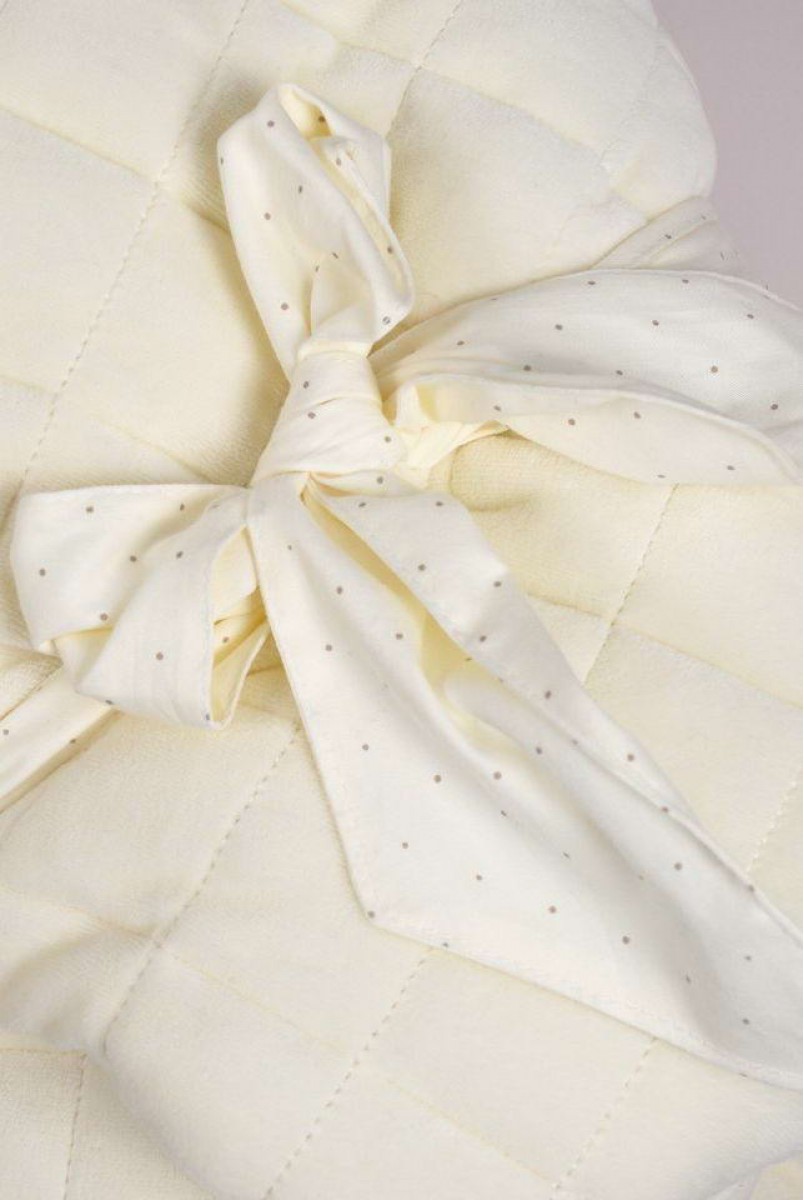 Демисезонный велюровый конверт-одеяло "Tessera" ванильный