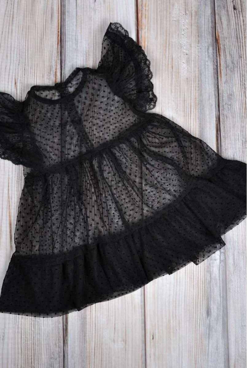 Фатинова сукня з боді Чорна