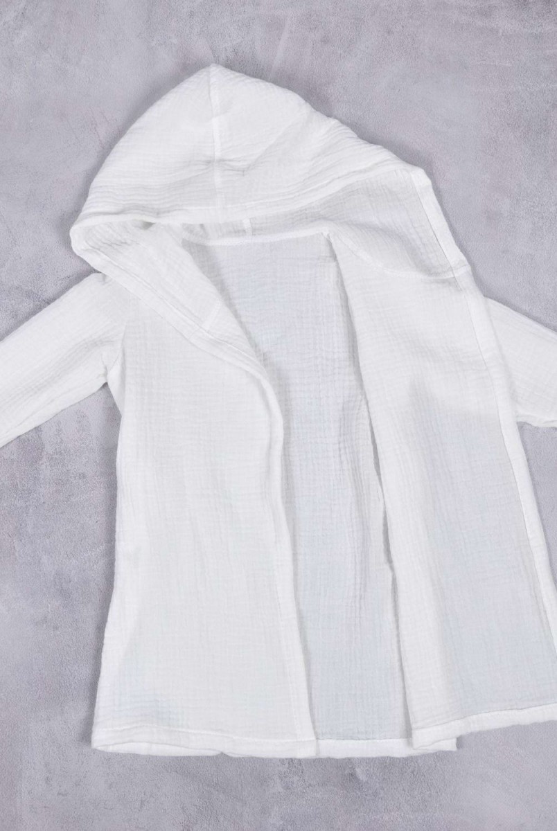 Мусліновий халат Soft білий