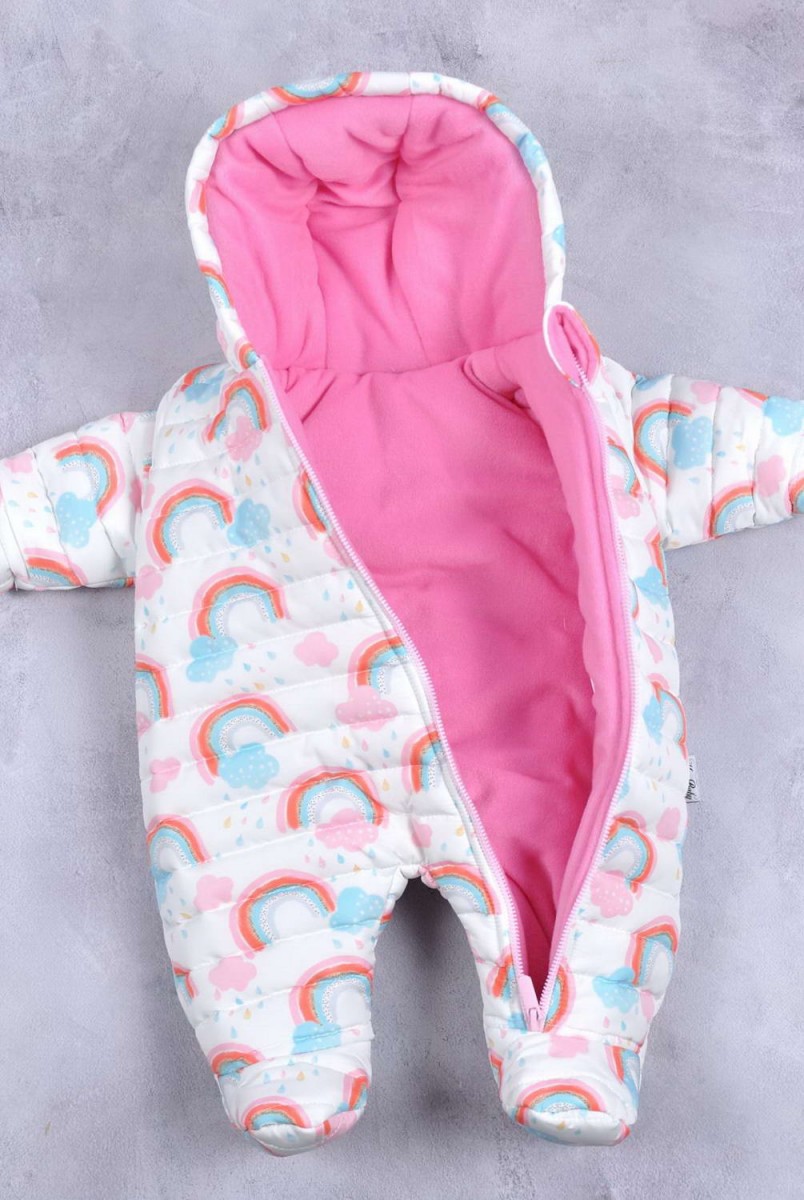 Зимовий стьобаний комбінезон "Aquarelle" веселка