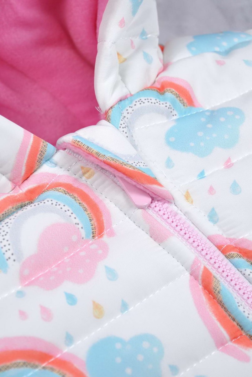 Зимовий стьобаний комбінезон "Aquarelle" веселка